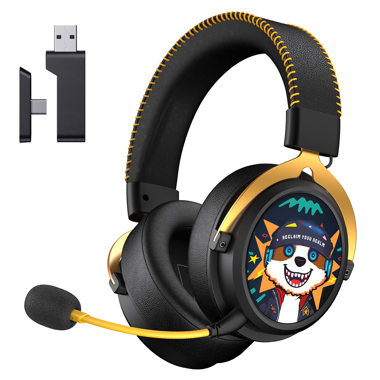 Gtheos Spark01 Black Gaming Headset with Mic for PS5, Wireless Gaming Headphones, 4-Way Connection, 2.4G, USB-A Type-C, Bluetooth 5.3, Wired, 25ms
Gtheos Spark01 Black Gaming Headset with Mic for PS5, Wireless Gaming Headphones, 4-Way Connection, 2.4G, USB-A Type-C, Bluetooth 5.3, Wired, 25ms