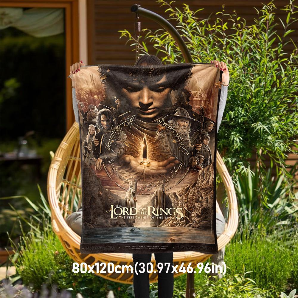 1pc Lord of the Rings Fellowship Ring - Throw Blanket, Soft, Flannel Blankets, Living Room, All Seasons Use-1021041 80x120cm
1pc Lord of the Rings Fellowship Ring - Throw Blanket, Soft, Flannel Blankets, Living Room, All Seasons Use-1021041 80x120cm