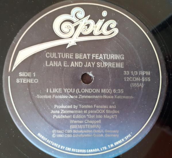12inch Record CULTURE BEAT - I Like You 12CDN555 Epic 1990 Canada Dance & Electronica Used
12inch Record CULTURE BEAT - I Like You 12CDN555 Epic 1990 Canada Dance & Electronica Used