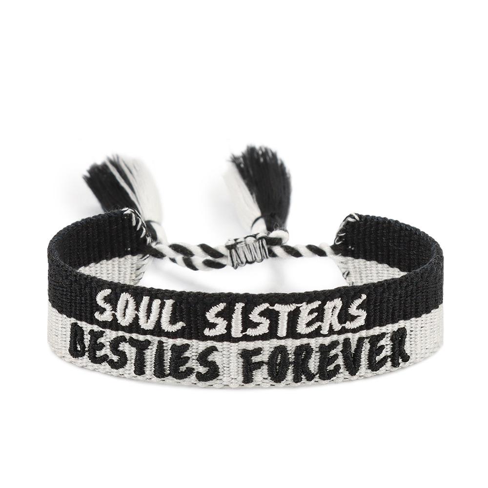 Heart-to-Heart Best Friends Embroidered Bracelet with Tassel
Heart-to-Heart Best Friends Embroidered Bracelet with Tassel
