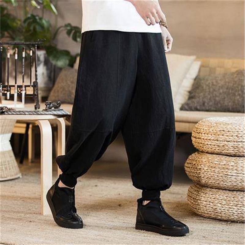 Льняные брюки гаремы большого размера с широкими штанинами и манжетами в китайском стиле L (120-135 jin) чёрный
Льняные брюки гаремы большого размера с широкими штанинами и манжетами в китайском стиле L (120-135 jin) чёрный