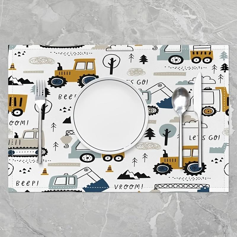 Construction Truck Placemats Set of 4 Kids Table Mats Vehicle Place Mats for Boys Children Dining Decor 4Pcs-30X45cm(12X18in
Construction Truck Placemats Set of 4 Kids Table Mats Vehicle Place Mats for Boys Children Dining Decor 4Pcs-30X45cm(12X18in