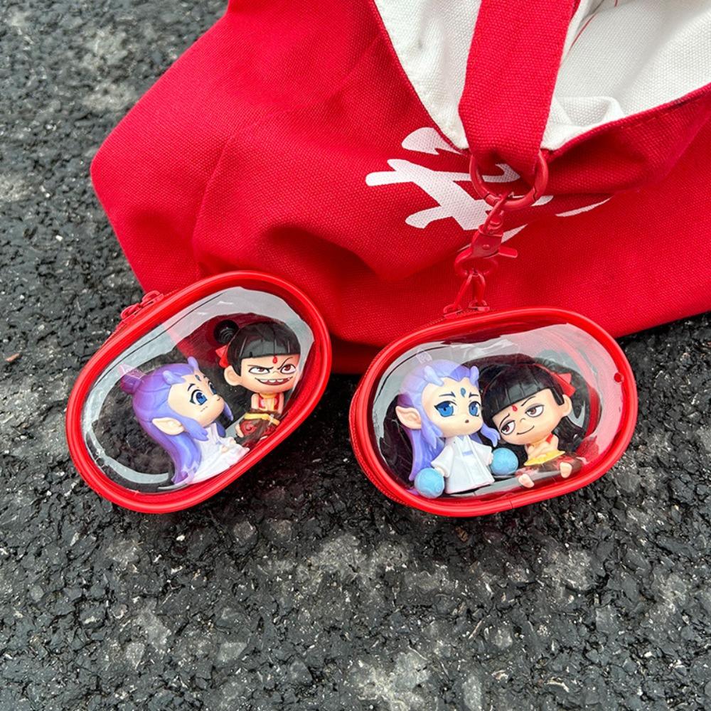 Transparent PVC Bag NeZha Doll Storage Pouch With Keychain Outdoor Doll Display Bag Storage Bag Red-Hairballs
Transparent PVC Bag NeZha Doll Storage Pouch With Keychain Outdoor Doll Display Bag Storage Bag Red-Hairballs