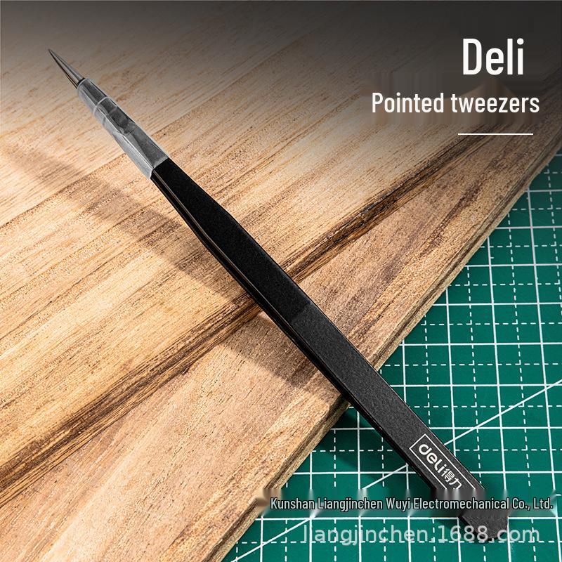 Deli Tools DL396101 Stainless Steel Tweezers: Pointed, Bent, and Straight Heads for Household Repair. DL396102 Tweezers Flat 120mm
Deli Tools DL396101 Stainless Steel Tweezers: Pointed, Bent, and Straight Heads for Household Repair. DL396102 Tweezers Flat 120mm
