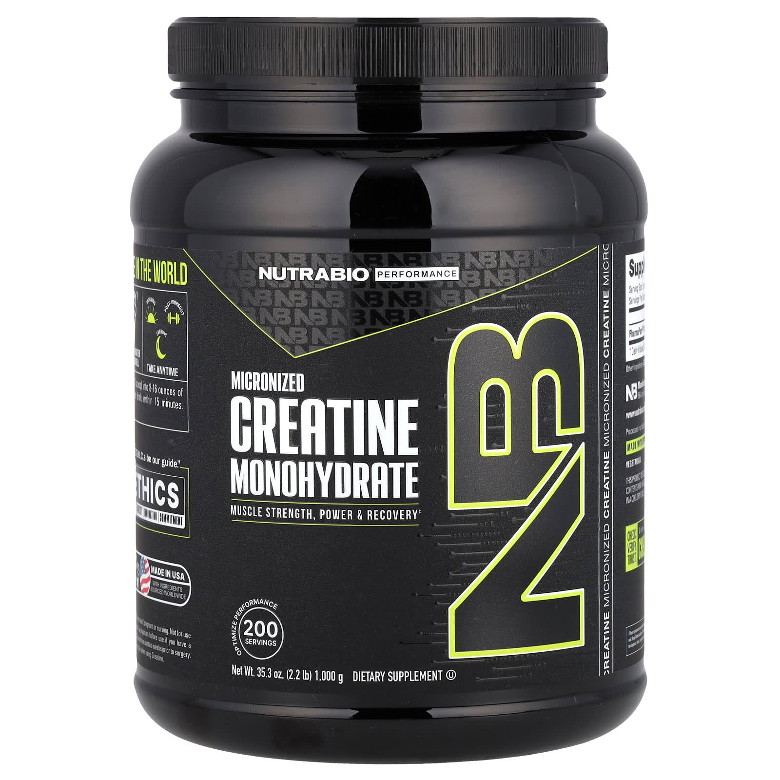 NutraBio, Athletic Performance, Micronized Creatine Monohydrate, 35.3 oz (1,000 g)
NutraBio, Athletic Performance, Micronized Creatine Monohydrate, 35.3 oz (1,000 g)