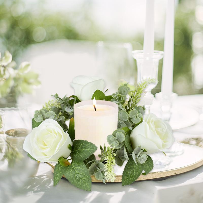 Wedding Candle Holder Artificial Rose Flower Wreath Leaves Candlestick Rings Christmas Party Centerpiece Table Home Decorations белый
Wedding Candle Holder Artificial Rose Flower Wreath Leaves Candlestick Rings Christmas Party Centerpiece Table Home Decorations белый