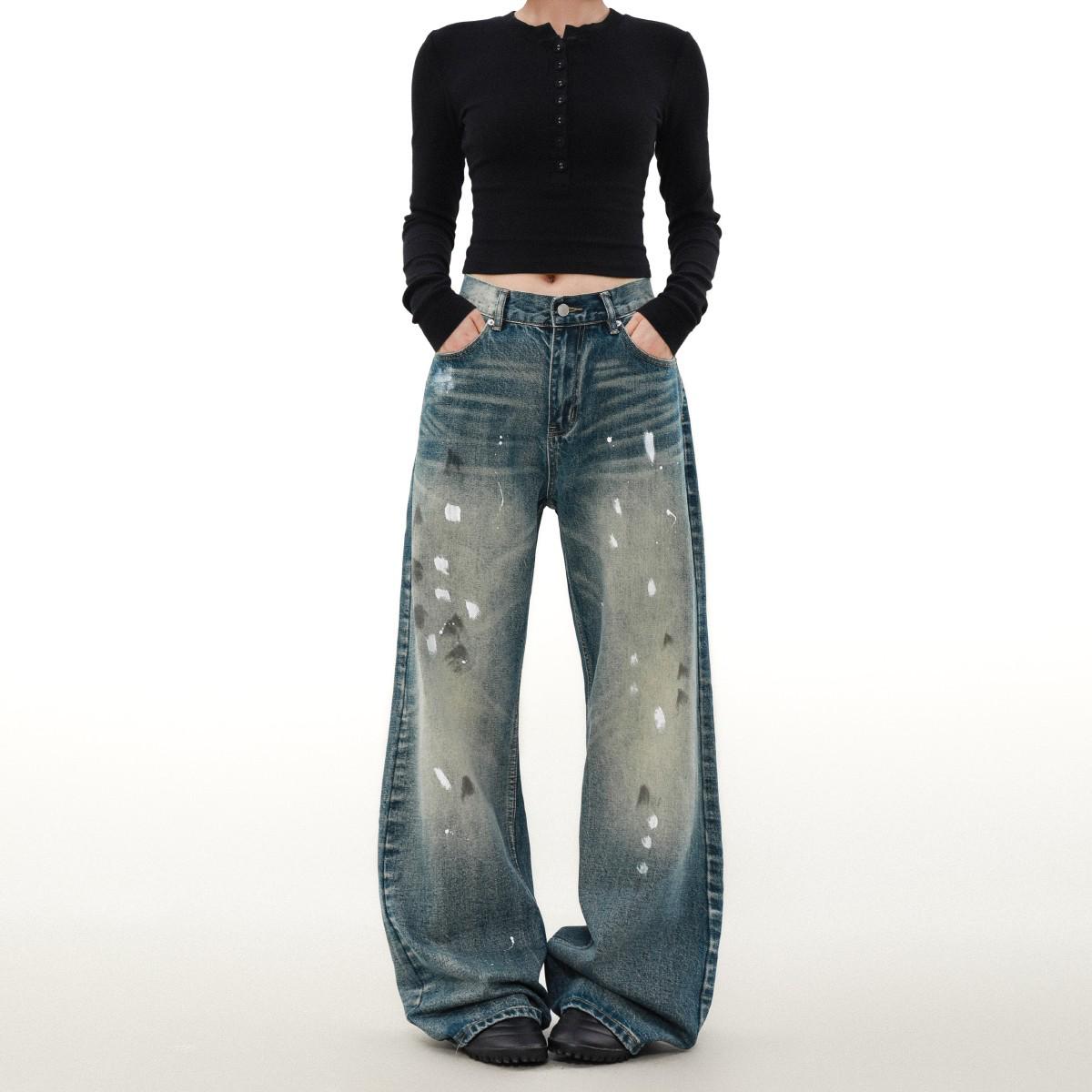 Vintage Graffiti Straight-Leg Jeans: Trendy Unisex Loose-Fit Pants 2XL синий
Vintage Graffiti Straight-Leg Jeans: Trendy Unisex Loose-Fit Pants 2XL синий