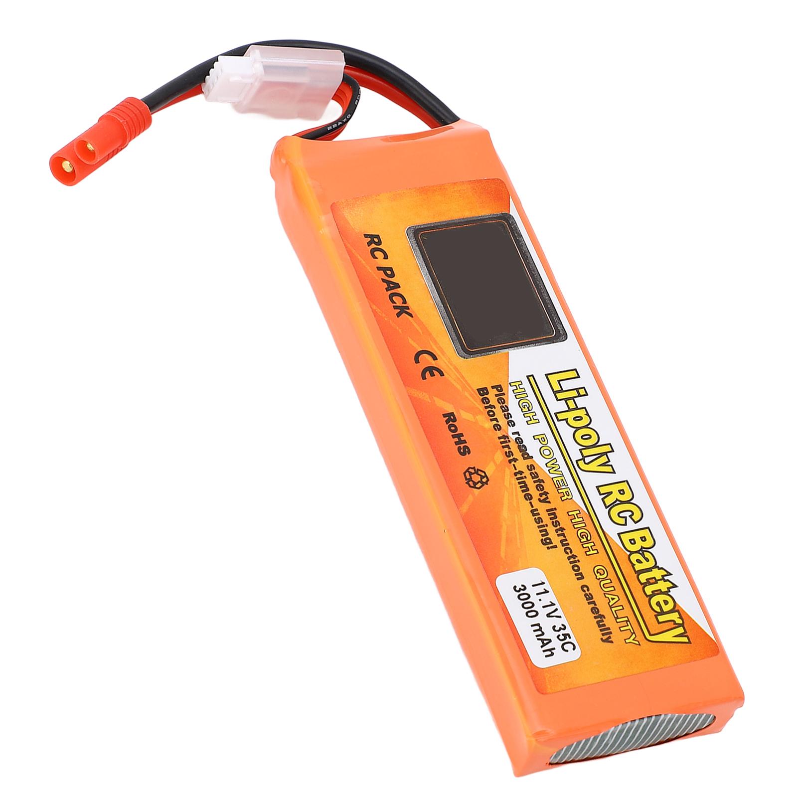 11.1V 3000mAh 35C Lithium Battery with Banana 3.0 Plug Long Battery Life for Quadcopter Helicopter FPV Drone
11.1V 3000mAh 35C Lithium Battery with Banana 3.0 Plug Long Battery Life for Quadcopter Helicopter FPV Drone