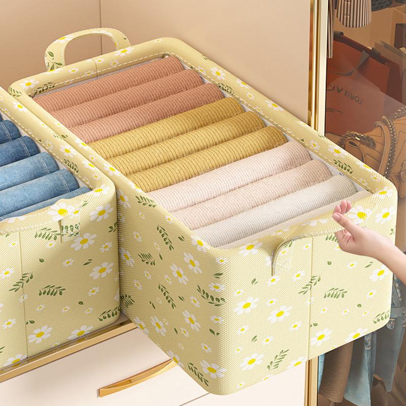 JJTZ 50 x 35 x 32cm Daisy Pattern Folding Clothes Storage Organizer Closet Container Box Yellow
JJTZ 50 x 35 x 32cm Daisy Pattern Folding Clothes Storage Organizer Closet Container Box Yellow