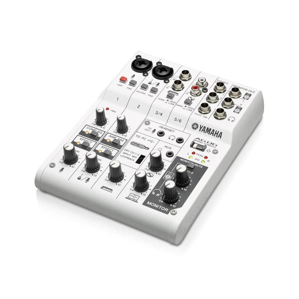 YAMAHA USB webcasting mixer audio interface 6 channels AG06 with convenient functions for Internet distribution Compatible with music production
YAMAHA USB webcasting mixer audio interface 6 channels AG06 with convenient functions for Internet distribution Compatible with music production