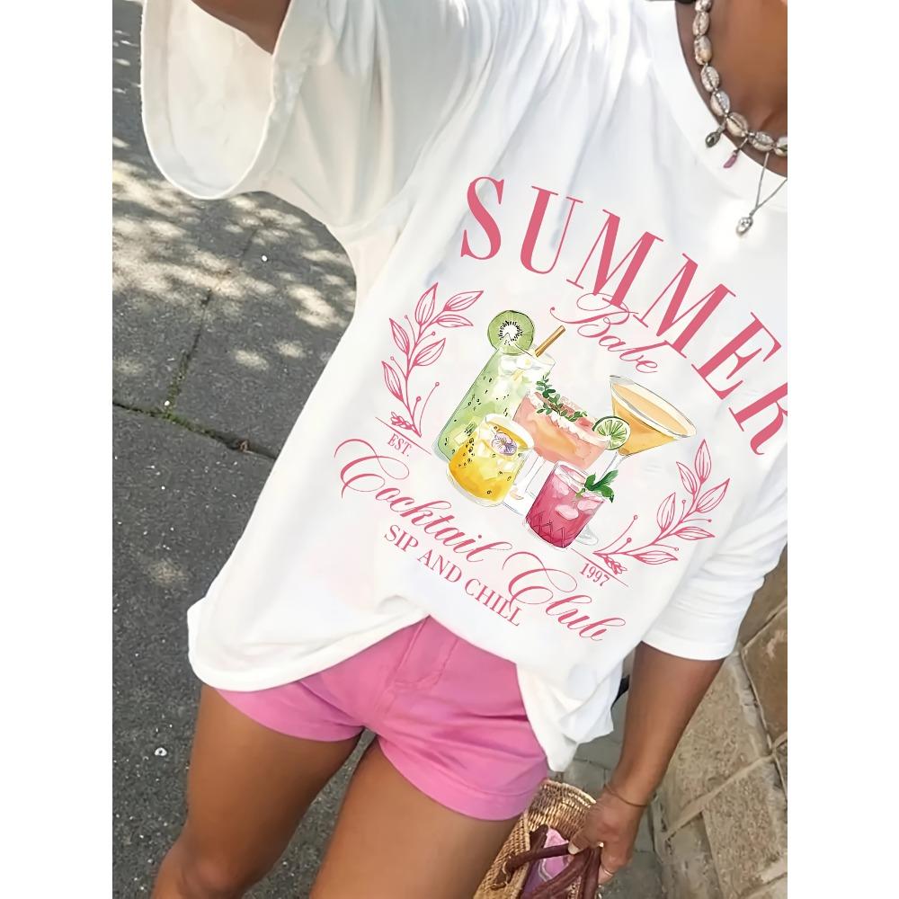 Graphic Print T-shirt Short Sleeve Crew Neck Top Summer Spring Women s Clothing Harajuku Short Sleeve Clothes M
Graphic Print T-shirt Short Sleeve Crew Neck Top Summer Spring Women s Clothing Harajuku Short Sleeve Clothes M
