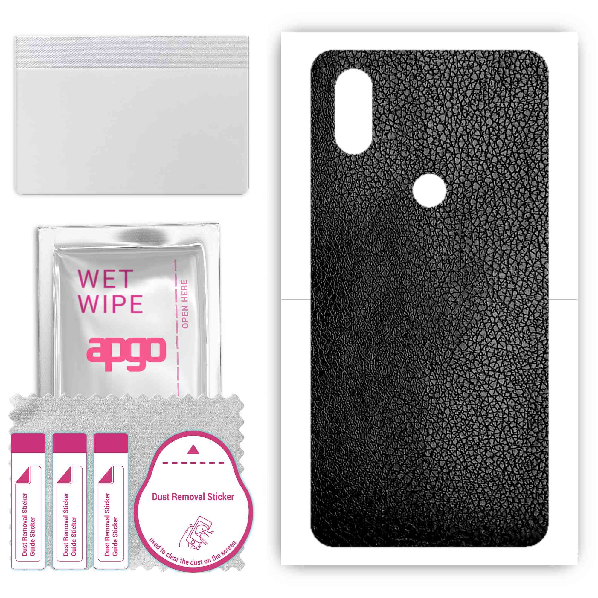 apgo Protective Skin Sticker for the back compatible with Xiaomi Mi Mix 3, Wrap Film, Foil, Vinyl - Pattern Black Leather
apgo Protective Skin Sticker for the back compatible with Xiaomi Mi Mix 3, Wrap Film, Foil, Vinyl - Pattern Black Leather