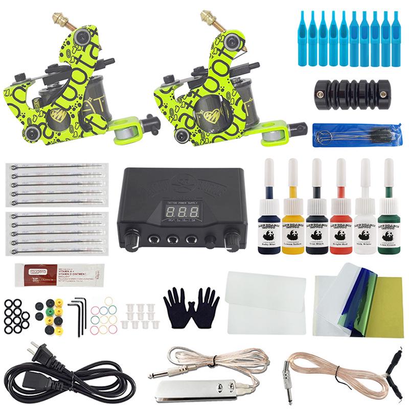 Complete Student Tattoo Kit with Double Yellow Machine, Power Supply & Pigments Double Yellow Tattoo Machine Set
Complete Student Tattoo Kit with Double Yellow Machine, Power Supply & Pigments Double Yellow Tattoo Machine Set