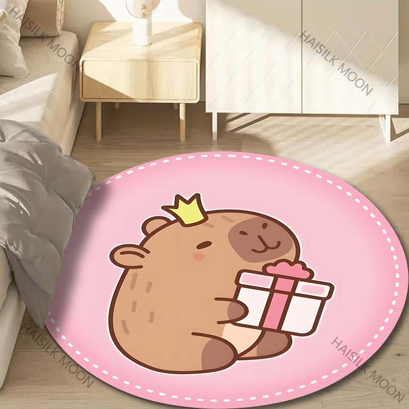 1PC Capybaras Pink Print Round Rugs for Bedroom Area Floor Mats for Kids Room Bath Chair Mat Carpet Living Room Home Decor 120cm
1PC Capybaras Pink Print Round Rugs for Bedroom Area Floor Mats for Kids Room Bath Chair Mat Carpet Living Room Home Decor 120cm