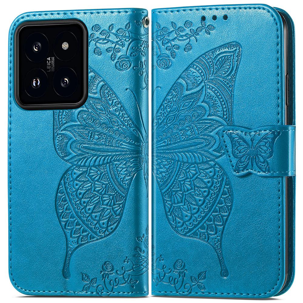 For Xiaomi 14T Case PU Leather Wallet Phone Cover Butterfly Pattern Blue
For Xiaomi 14T Case PU Leather Wallet Phone Cover Butterfly Pattern Blue