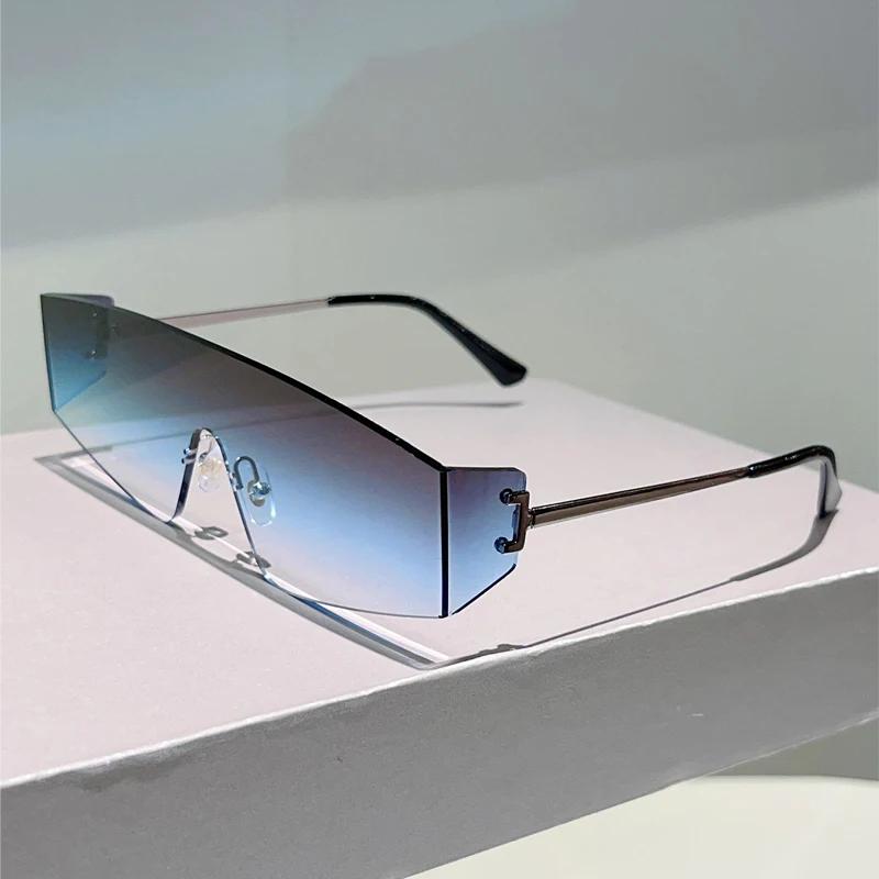 KAMMPT Rimless Sunglasses Men New in Fashion Monoblock Gradient Shades Women Trendy Brand Design Outdoor Decor Sun Glasses as picture shows
KAMMPT Rimless Sunglasses Men New in Fashion Monoblock Gradient Shades Women Trendy Brand Design Outdoor Decor Sun Glasses as picture shows