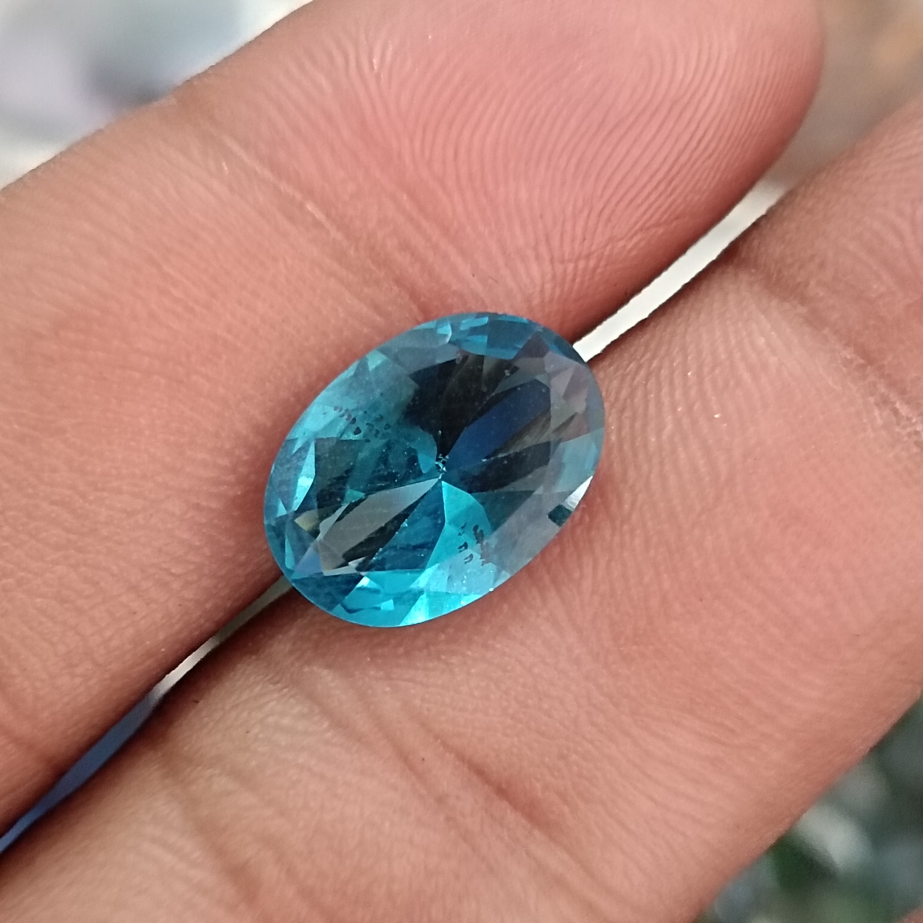 Sky blue topaz shade glass stone, 30x20 mm Size glass stone. 1 Pc Oval
Sky blue topaz shade glass stone, 30x20 mm Size glass stone. 1 Pc Oval