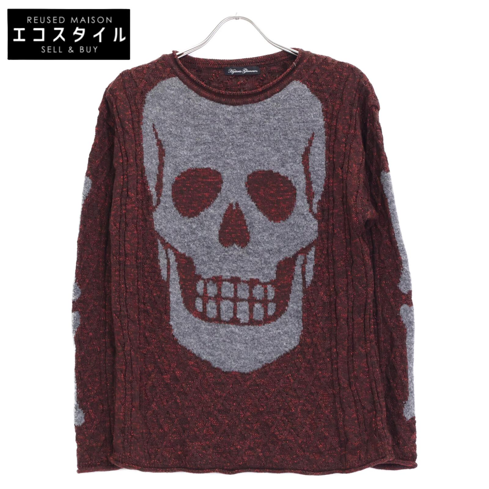 HYSTERIC GLAMOUR Red 01173NS04 SKULL Cable Braid Pullover tops FREE Bordeaux grayUsed
HYSTERIC GLAMOUR Red 01173NS04 SKULL Cable Braid Pullover tops FREE Bordeaux grayUsed