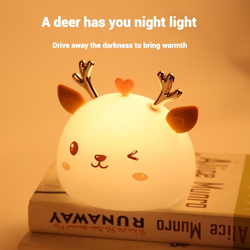Cute little deer, little turtle, little panda, silicone pat led night light, baby night feeding eye protection lamp, bedroom small table lamp
Cute little deer, little turtle, little panda, silicone pat led night light, baby night feeding eye protection lamp, bedroom small table lamp