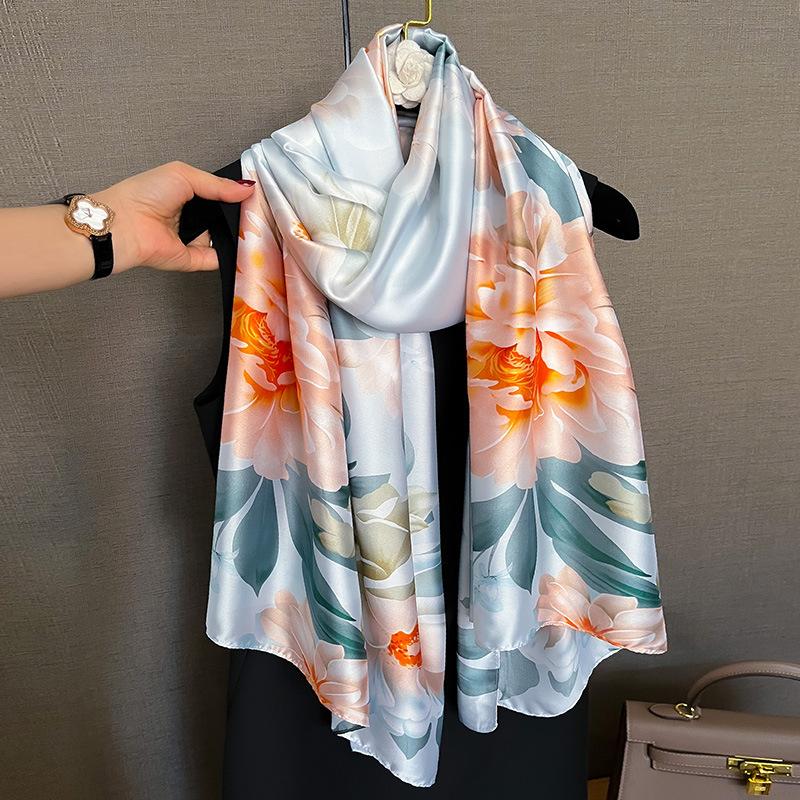 New Printed Shawl Temperament Fashionable Silk Scarf for Women In Autumn and Winter Warm Scarf Air Conditioning Spring and Autumn Beach Towel 80*180cm
New Printed Shawl Temperament Fashionable Silk Scarf for Women In Autumn and Winter Warm Scarf Air Conditioning Spring and Autumn Beach Towel 80*180cm