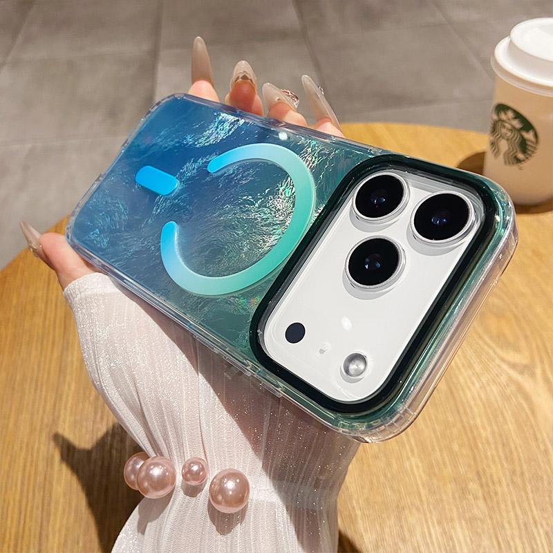 Luxury Tin Pattern Shell Glitter Laser Phone Case For IPhone 17 Air 16 Pro Max 15 14 13 12 Magsafe Wireless Charge Magnet Cover For iPhone 17
Luxury Tin Pattern Shell Glitter Laser Phone Case For IPhone 17 Air 16 Pro Max 15 14 13 12 Magsafe Wireless Charge Magnet Cover For iPhone 17