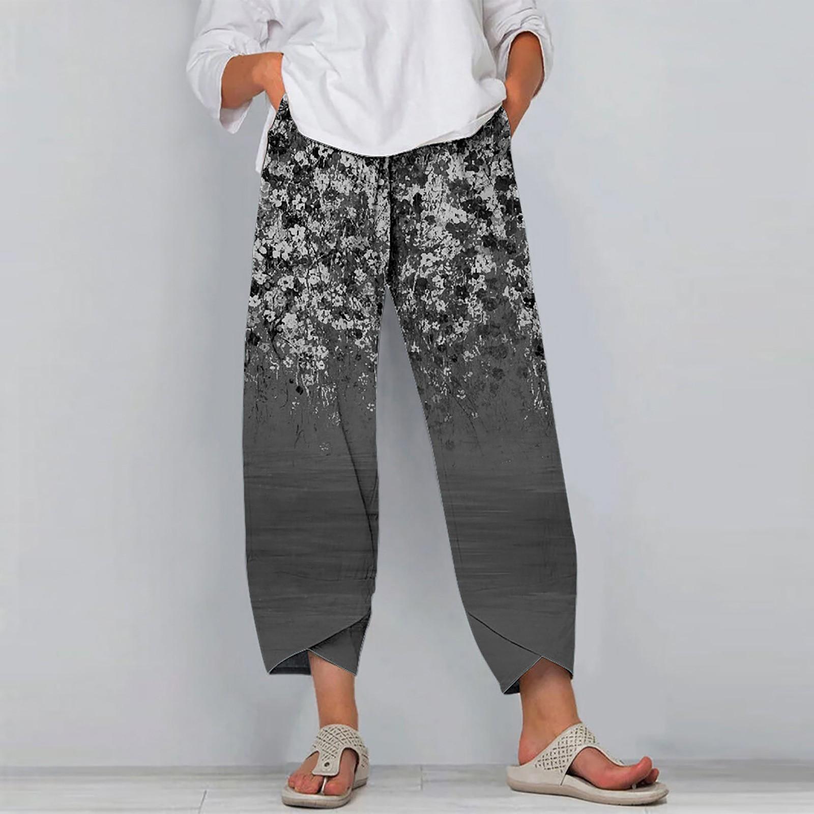 Women Casual Mid Waist Print Summer Cotton Loose Long Straight Pants XXXL чёрный
Women Casual Mid Waist Print Summer Cotton Loose Long Straight Pants XXXL чёрный