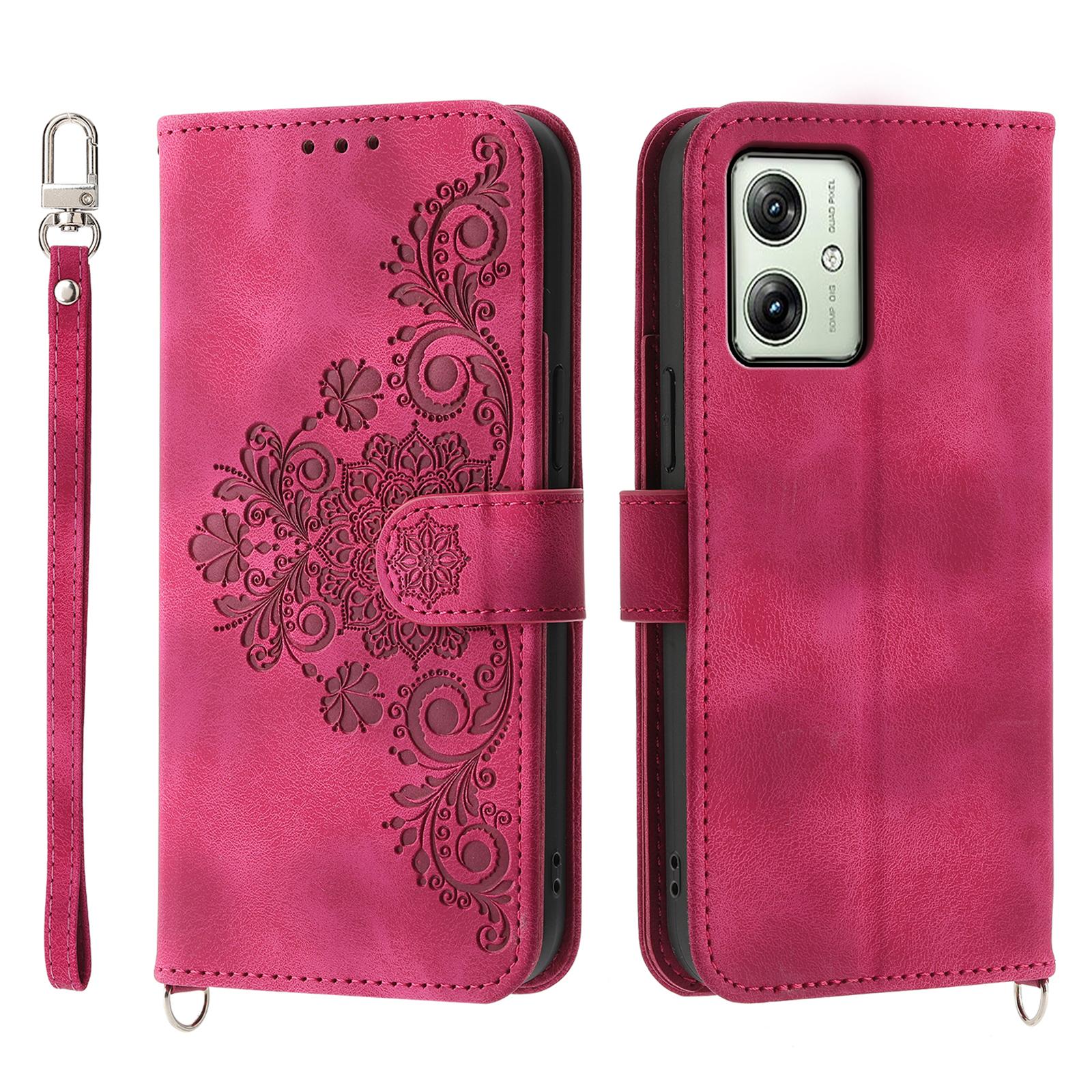 For Motorola Moto G54 5G Case Stand Wallet Phone Cover with Hand Strap+Shoulder Strap Wine Red
For Motorola Moto G54 5G Case Stand Wallet Phone Cover with Hand Strap+Shoulder Strap Wine Red