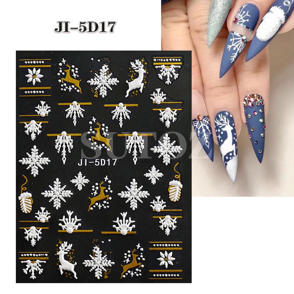 BEPAN 5D Christmas Nail Art Stickers Winter Christmas Snowflake Bear Raised Nail Patch for Festive Manicures Christmas Nails
BEPAN 5D Christmas Nail Art Stickers Winter Christmas Snowflake Bear Raised Nail Patch for Festive Manicures Christmas Nails