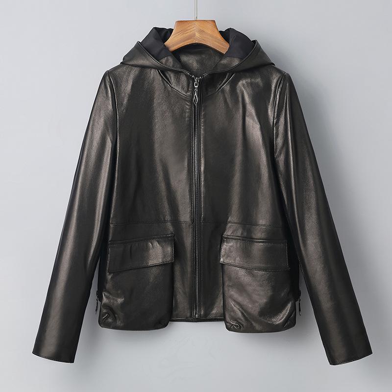 Осенняя новая куртка из натуральной овчины растительного дубления, женская короткая кожаная куртка в корейском стиле, свободная с капюшоном 3XL
Осенняя новая куртка из натуральной овчины растительного дубления, женская короткая кожаная куртка в корейском стиле, свободная с капюшоном 3XL