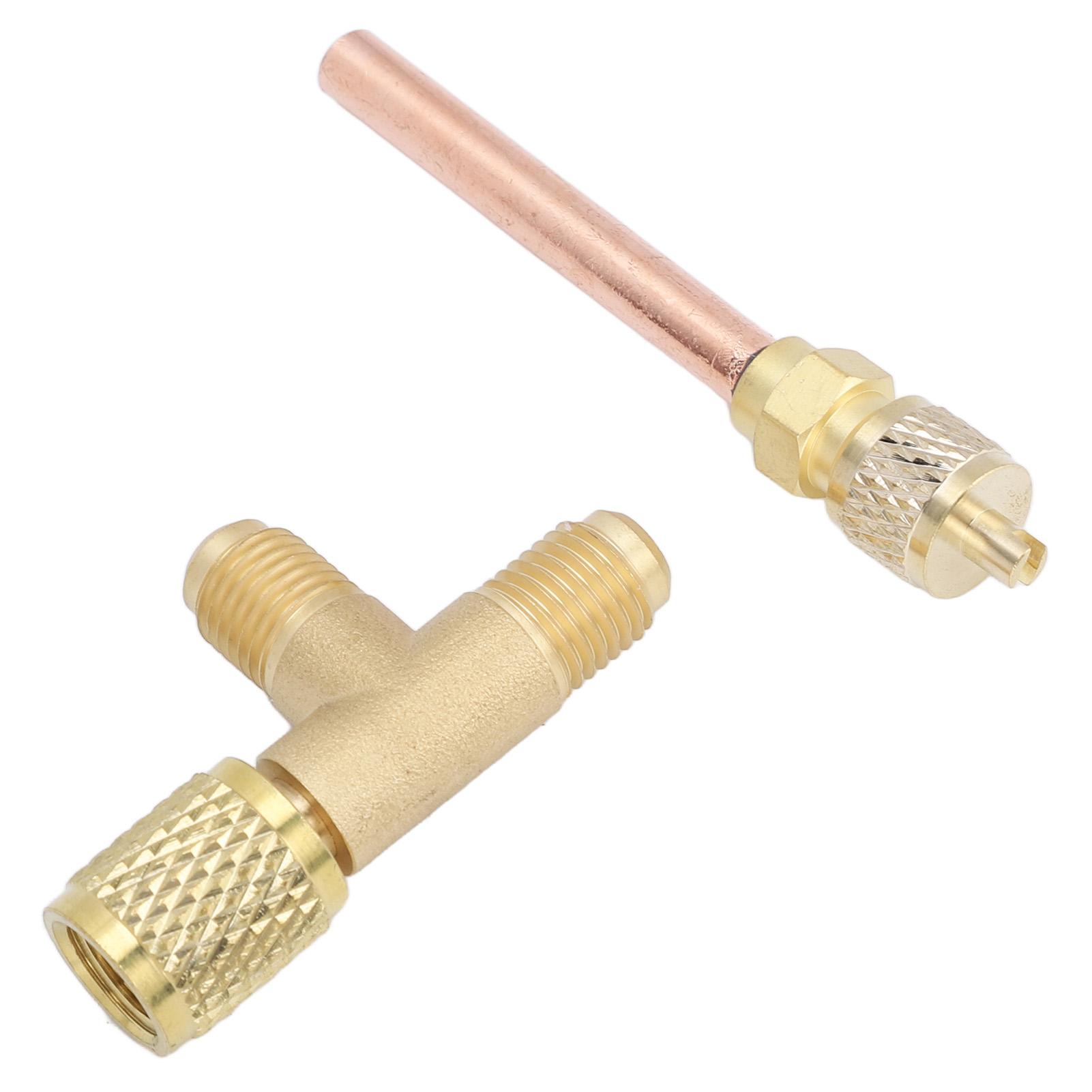 1 4in SAE Tee Adapter Built in Valve Core Quick Connection Double Sealing for R22 R12 R134 Vacuum Gauge
1 4in SAE Tee Adapter Built in Valve Core Quick Connection Double Sealing for R22 R12 R134 Vacuum Gauge