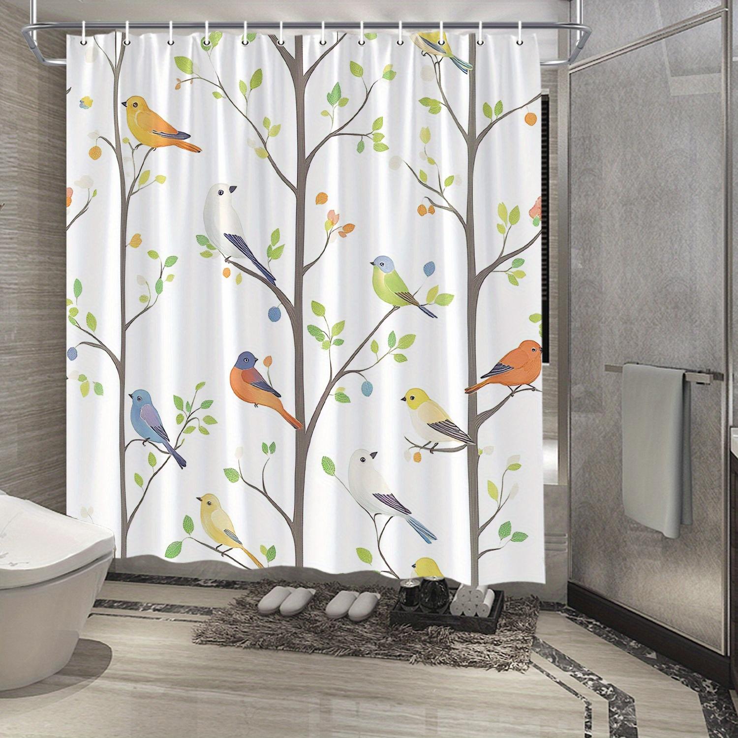 1pc Colorful Birds Watercolor Shower Curtain, Nature-Inspired Polyester Fabric, Water-Resistant Bathroom Decor with 12 Hooks, W90XH180cm
1pc Colorful Birds Watercolor Shower Curtain, Nature-Inspired Polyester Fabric, Water-Resistant Bathroom Decor with 12 Hooks, W90XH180cm