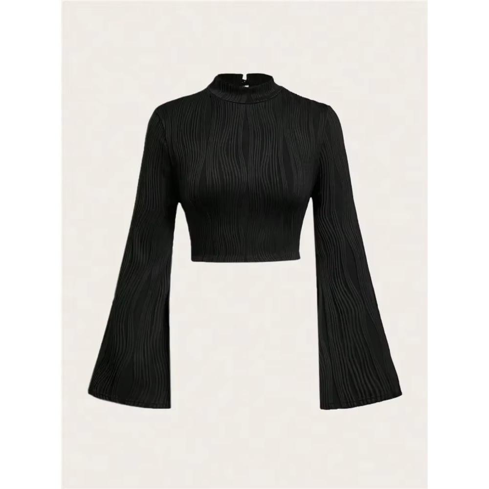 Женская фактурная расклешенная футболка с длинными рукавами и воротником-стойкой, элегантная блузка в стиле преппи Y2K с резинкой M бежевый
Женская фактурная расклешенная футболка с длинными рукавами и воротником-стойкой, элегантная блузка в стиле преппи Y2K с резинкой M бежевый