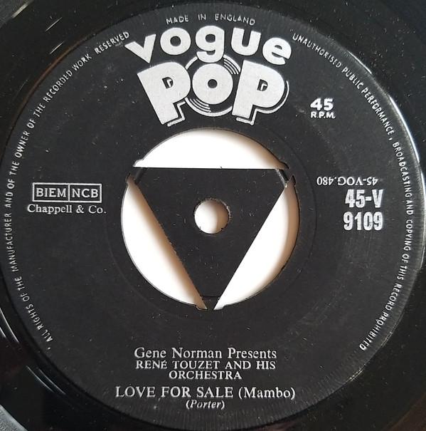7inch Record REN TOUZET HIS ORCHESTRA Love For Sale Mambo 45V9109 Vogue Pop UK Jazz Used
7inch Record REN TOUZET HIS ORCHESTRA Love For Sale Mambo 45V9109 Vogue Pop UK Jazz Used