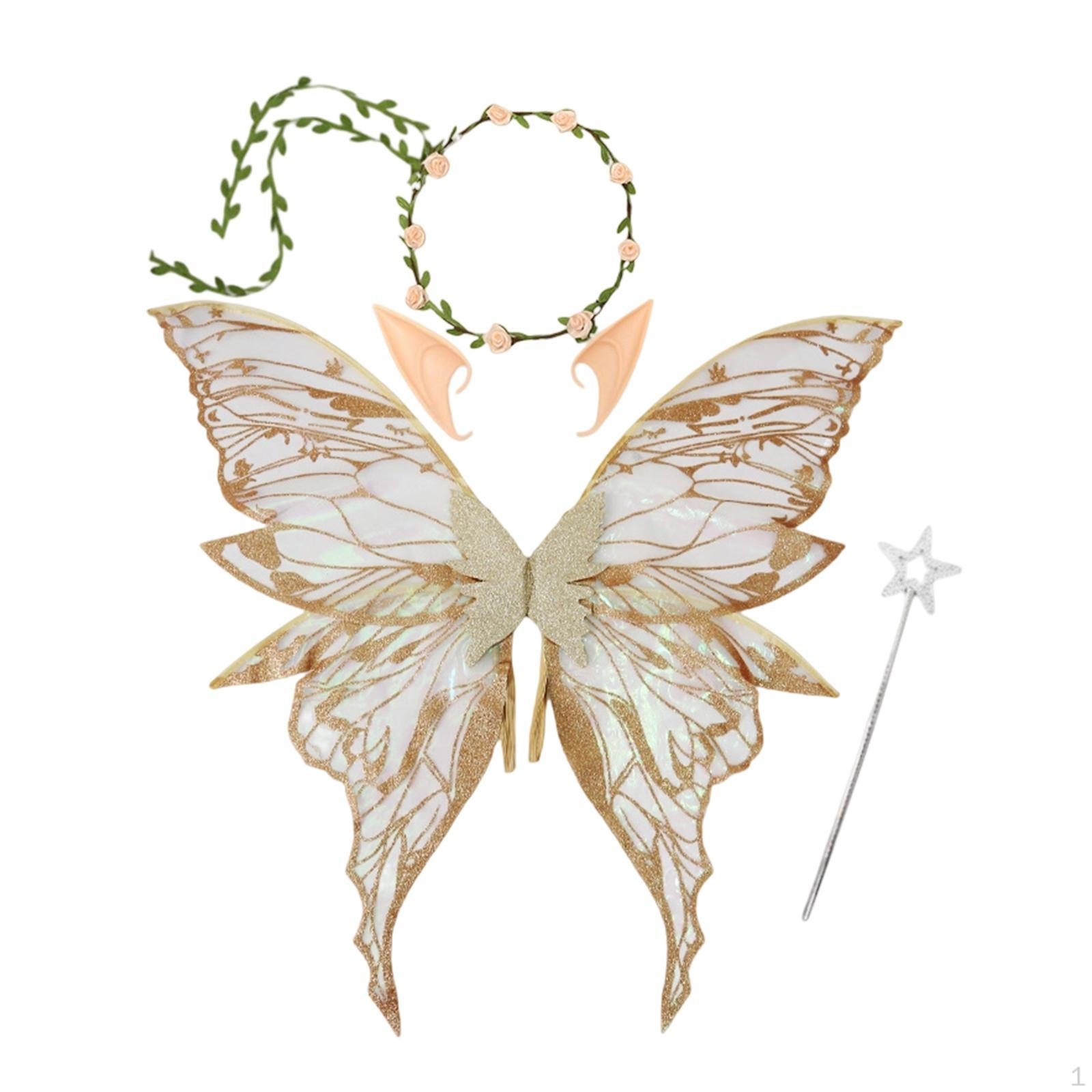 1 Pair Angel Wing Butterfly Fairy Costume Decorative Dress Up Fabric pp Material Suitable for Adult Champagne Gold
1 Pair Angel Wing Butterfly Fairy Costume Decorative Dress Up Fabric pp Material Suitable for Adult Champagne Gold