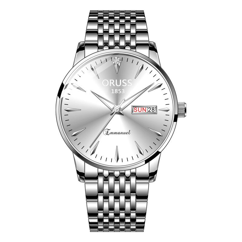 ORUSS Деловые кварцевые часы Водонепроницаемые кварцевые часы Часы с автоматическим механизмом Мужские часы Корейские светящиеся мужские часы с двойным календарем
ORUSS Деловые кварцевые часы Водонепроницаемые кварцевые часы Часы с автоматическим механизмом Мужские часы Корейские светящиеся мужские часы с двойным календарем