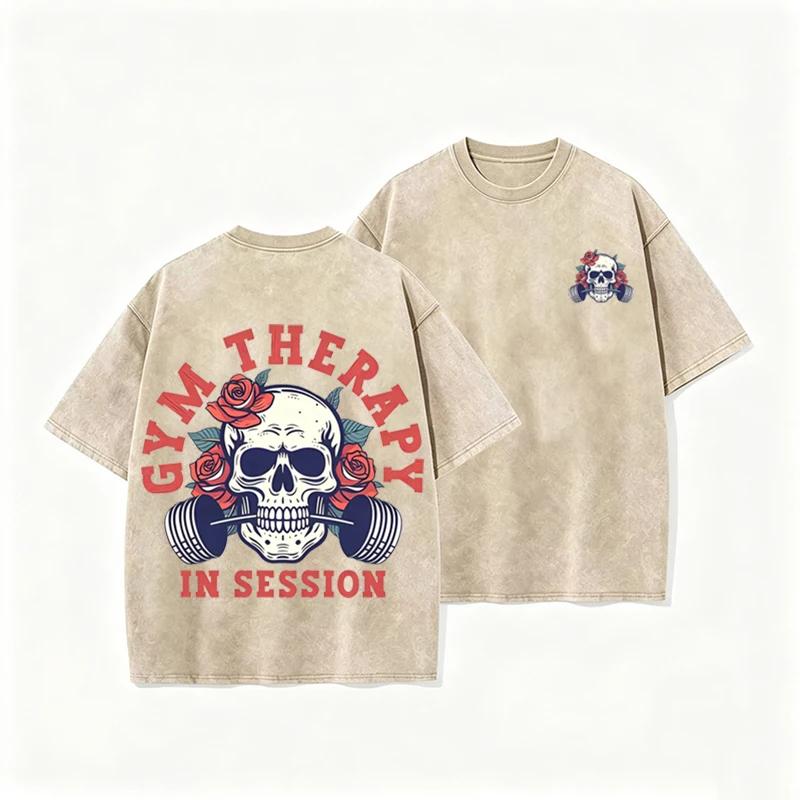 Gym Therapy In Session Skull Rose Print Vintage Washed Workout T Shirt S
Gym Therapy In Session Skull Rose Print Vintage Washed Workout T Shirt S
