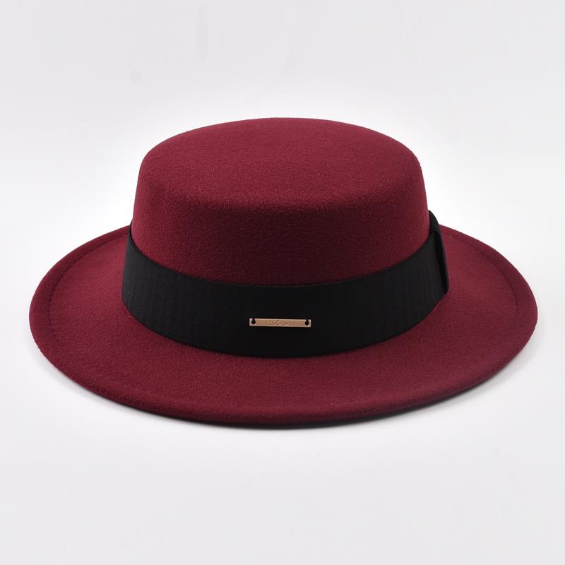 Fedora Hats for Women Flat Top Fashion Elegant Bowler Dress Caps Panama Church Wedding Ribbon Band Hat Men Felt Jazz Hat 56-58cm
Fedora Hats for Women Flat Top Fashion Elegant Bowler Dress Caps Panama Church Wedding Ribbon Band Hat Men Felt Jazz Hat 56-58cm