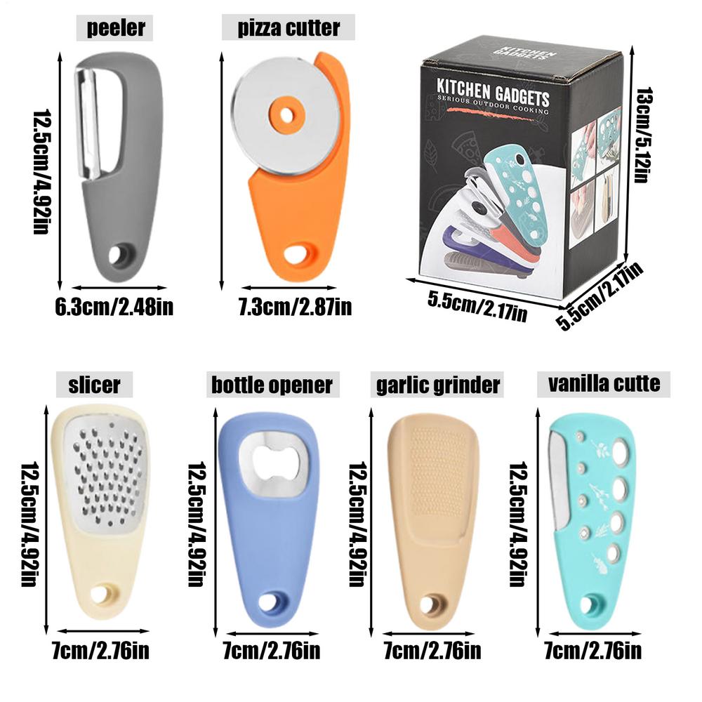 6pcs/set Stainless Steel Peeler Pizza Cutter Grinder Vegetable Peeler Garlic Grinder Herb Stripper Multifunctional Kitchen Tools
6pcs/set Stainless Steel Peeler Pizza Cutter Grinder Vegetable Peeler Garlic Grinder Herb Stripper Multifunctional Kitchen Tools