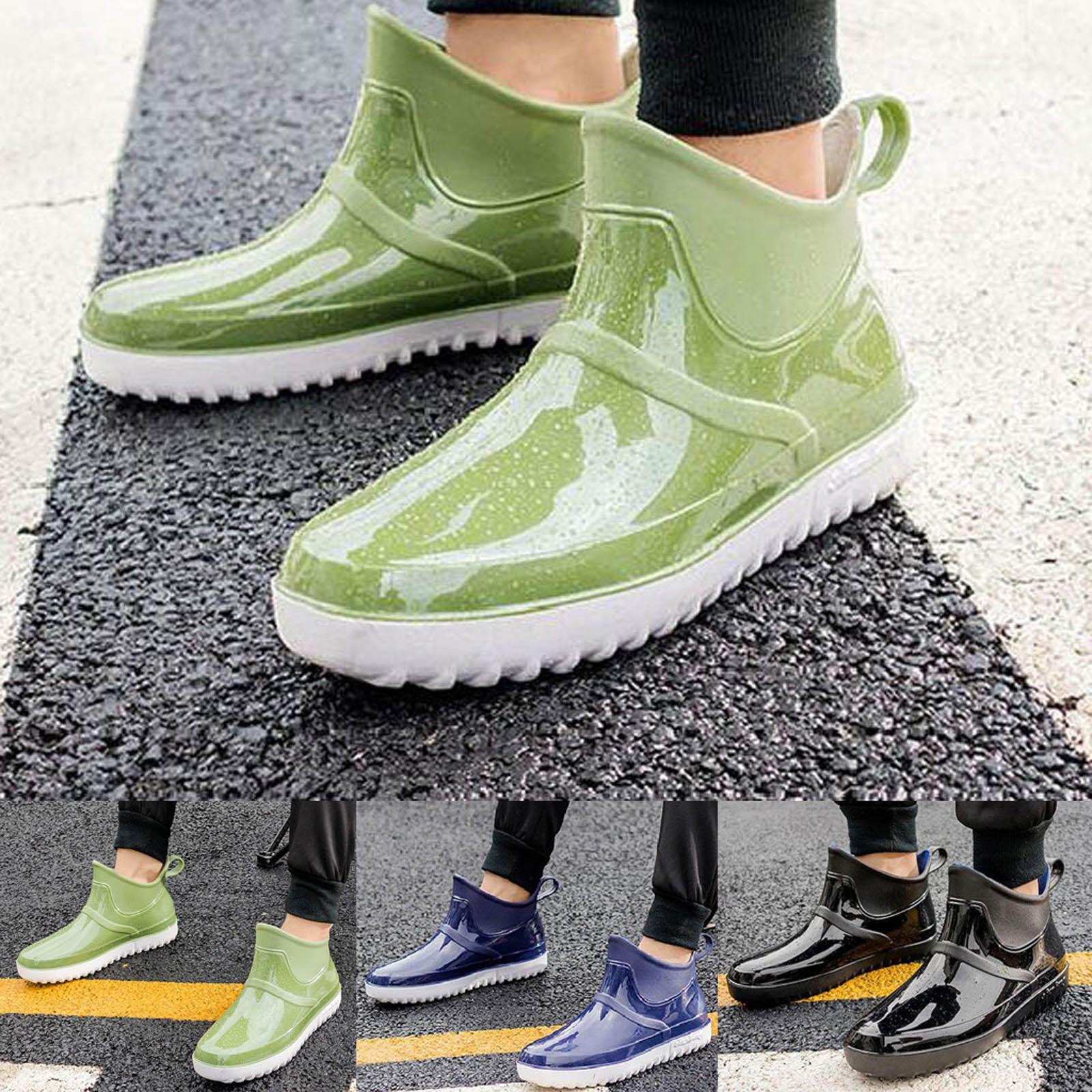 Модные короткие непромокаемые туфли унисекс, водонепроницаемые сапоги с низким верхом, кухонная резиновая обувь 
Модные короткие непромокаемые туфли унисекс, водонепроницаемые сапоги с низким верхом, кухонная резиновая обувь