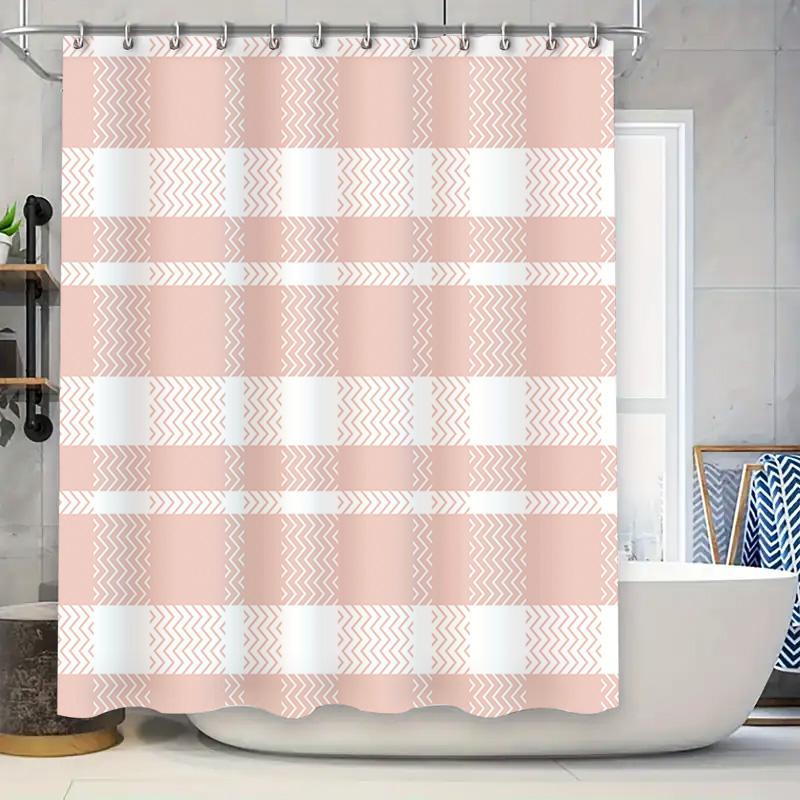 Modern Bathroom Decor Shower Curtain With Chevron Stripes In Pink Waterproof Fabric For Bath Room Decoration Set Includes Rod + W60H190(CM)-1 Pcs
Modern Bathroom Decor Shower Curtain With Chevron Stripes In Pink Waterproof Fabric For Bath Room Decoration Set Includes Rod + W60H190(CM)-1 Pcs