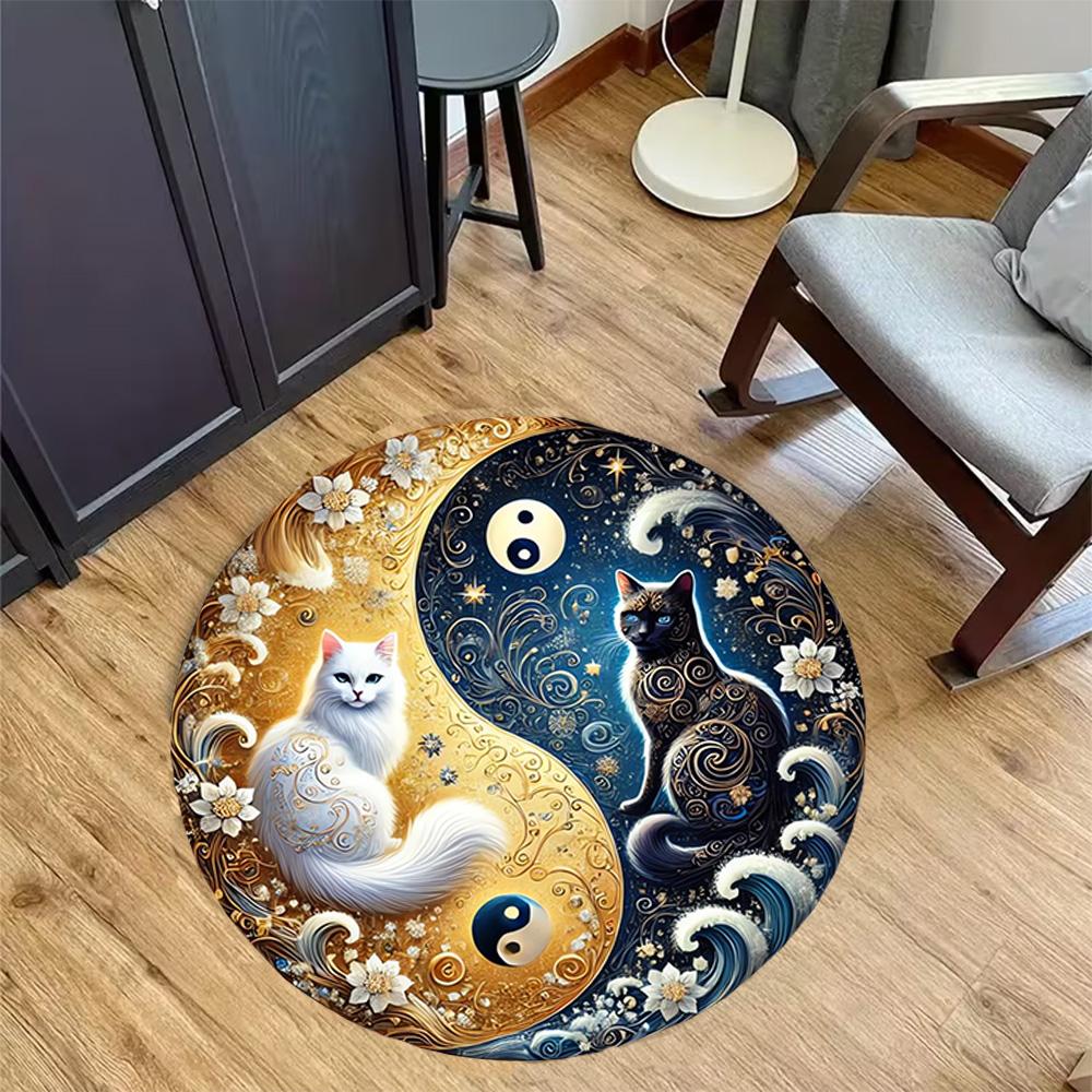 1pc home carpet yin yang floral design non-slip rug for office decor and living room gift ideas Diameter 60cm
1pc home carpet yin yang floral design non-slip rug for office decor and living room gift ideas Diameter 60cm