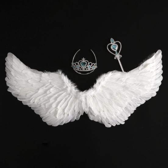 Yousheng 1 Set Halloween Angel Costume Set Artificial Feather White Wings Cane Hair Hoop Three-piece Set Masquerade Cosplay Party Props Angel Wings S
Yousheng 1 Set Halloween Angel Costume Set Artificial Feather White Wings Cane Hair Hoop Three-piece Set Masquerade Cosplay Party Props Angel Wings S