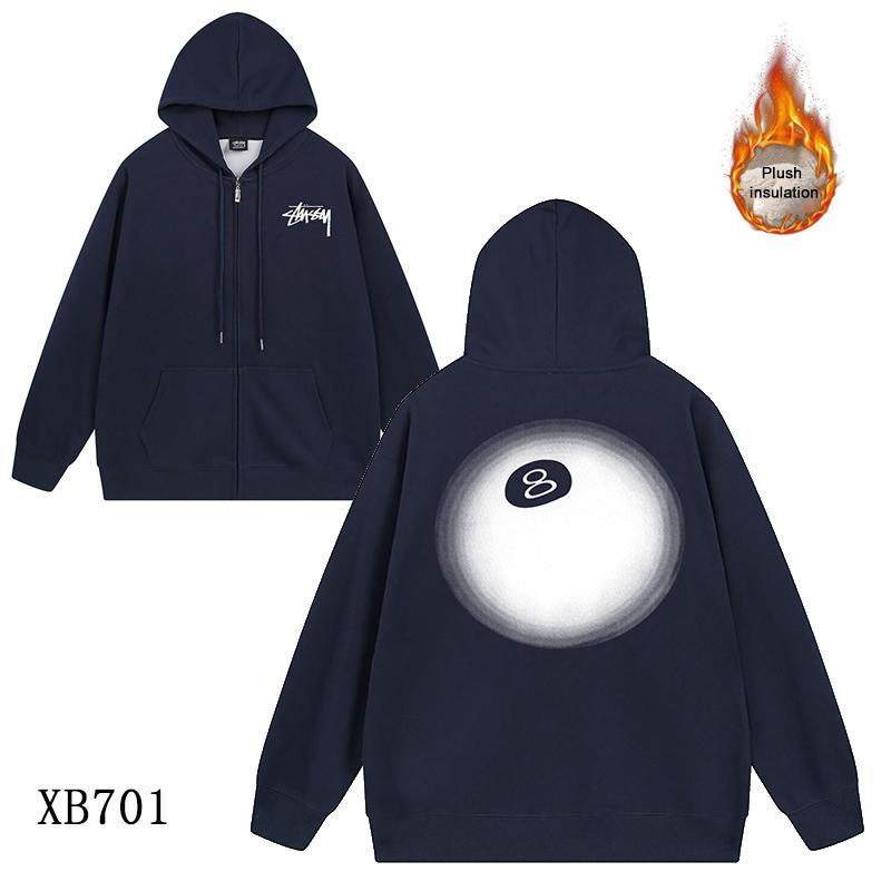 Stussy 2023 Winter Thickened and Fleeced High Quality Cotton Stussy Vertigo 8 Ball Printed Zipper Hooded
Stussy 2023 Winter Thickened and Fleeced High Quality Cotton Stussy Vertigo 8 Ball Printed Zipper Hooded