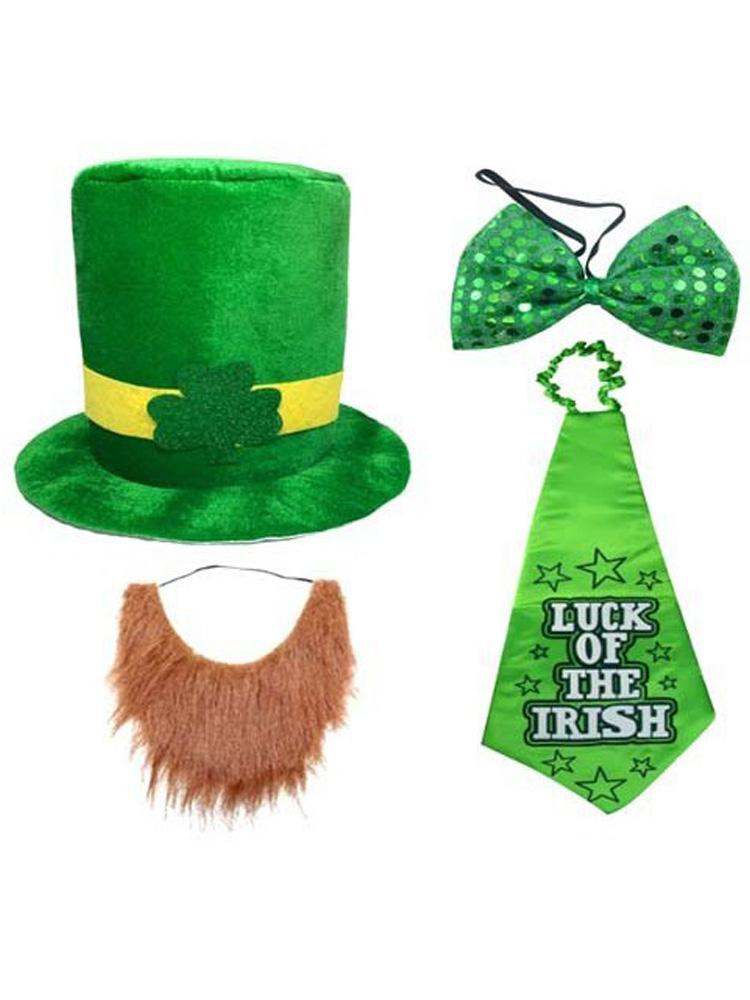 St.Patrick s Day Green Hat Tie Beard Cosplay Irish Festival Shamrock Top Hats Suit Carnival Halloween Party Costume Props
St.Patrick s Day Green Hat Tie Beard Cosplay Irish Festival Shamrock Top Hats Suit Carnival Halloween Party Costume Props