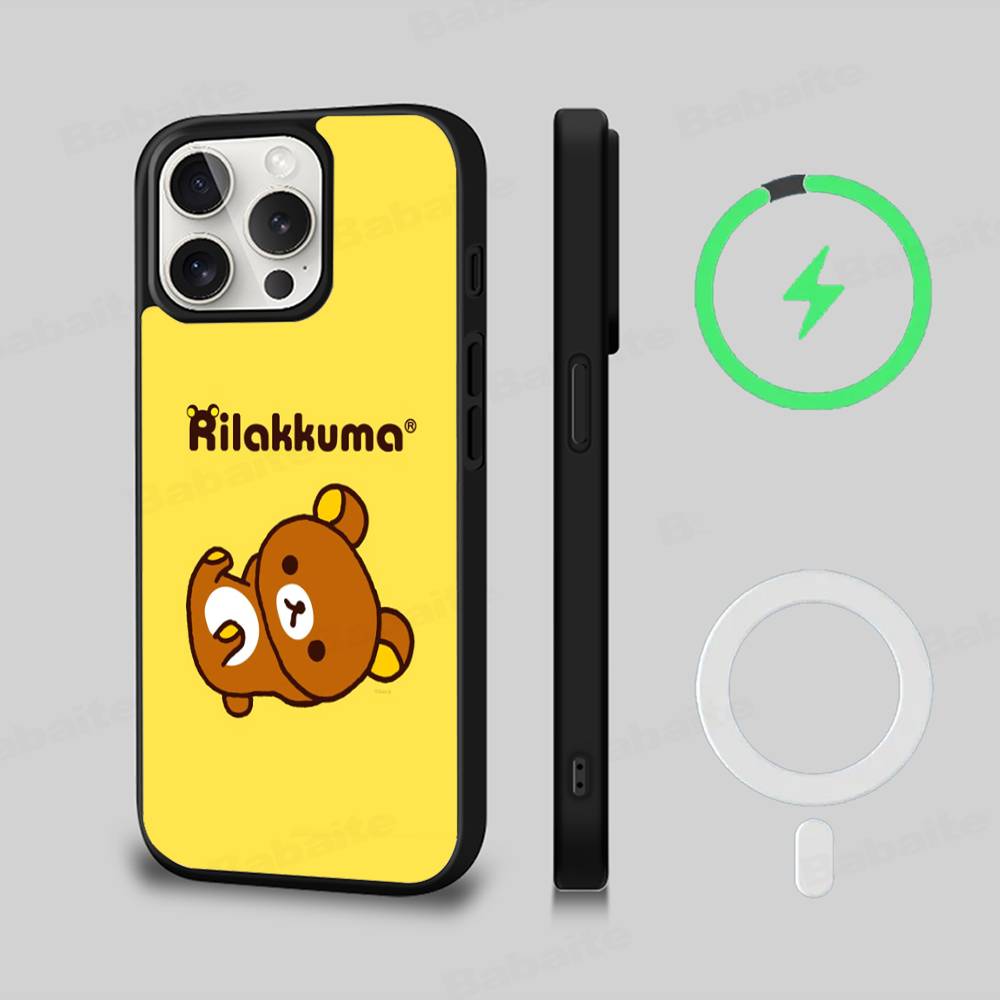 Cartoon Rilakkuma Bear Black For Magsafe Magnetic Phone Case For iPhone 16 15 17 Pro Max 11 12 13 14 Plus Cover iPhone 15 plus
Cartoon Rilakkuma Bear Black For Magsafe Magnetic Phone Case For iPhone 16 15 17 Pro Max 11 12 13 14 Plus Cover iPhone 15 plus