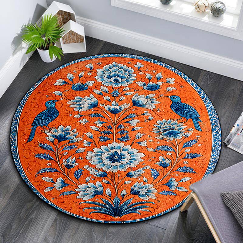 Floral Round Area Rug,Carpet Rug for Living Room Bedroom Sofa Playroom Decor,Non-slip Floor Mat 80cmx80cm
Floral Round Area Rug,Carpet Rug for Living Room Bedroom Sofa Playroom Decor,Non-slip Floor Mat 80cmx80cm