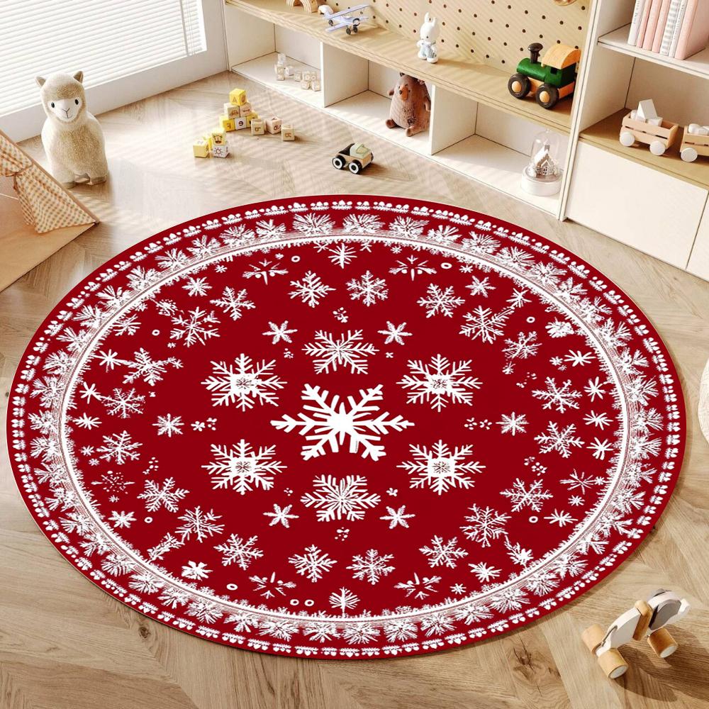 Holiday Celebration Round Floor Mat Christmas Santa Snowman Gifts Design Non Slip Carpet for Living Room Bedroom Decor Rug 120x120cm
Holiday Celebration Round Floor Mat Christmas Santa Snowman Gifts Design Non Slip Carpet for Living Room Bedroom Decor Rug 120x120cm