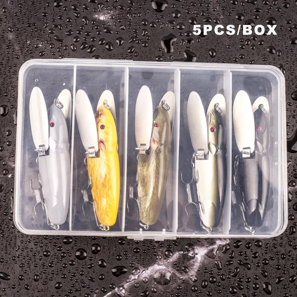 Плавающий водный трактор Приманка Ложная наживка Имитация наживки Наживка на окуня Наживка на трактор 5 PCS
Плавающий водный трактор Приманка Ложная наживка Имитация наживки Наживка на окуня Наживка на трактор 5 PCS