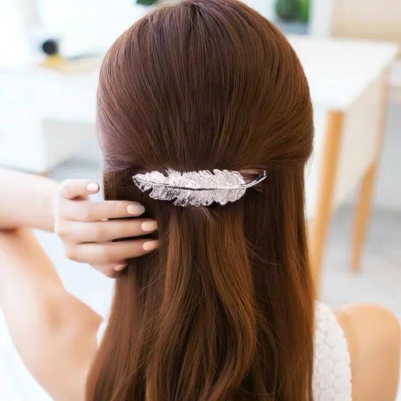 Women Fashion Gifts Leaf Feather Hair Clip Slide Jewellery Accessories Popular Womens Ladies Headbands Hairpin Decoration Gold
Women Fashion Gifts Leaf Feather Hair Clip Slide Jewellery Accessories Popular Womens Ladies Headbands Hairpin Decoration Gold