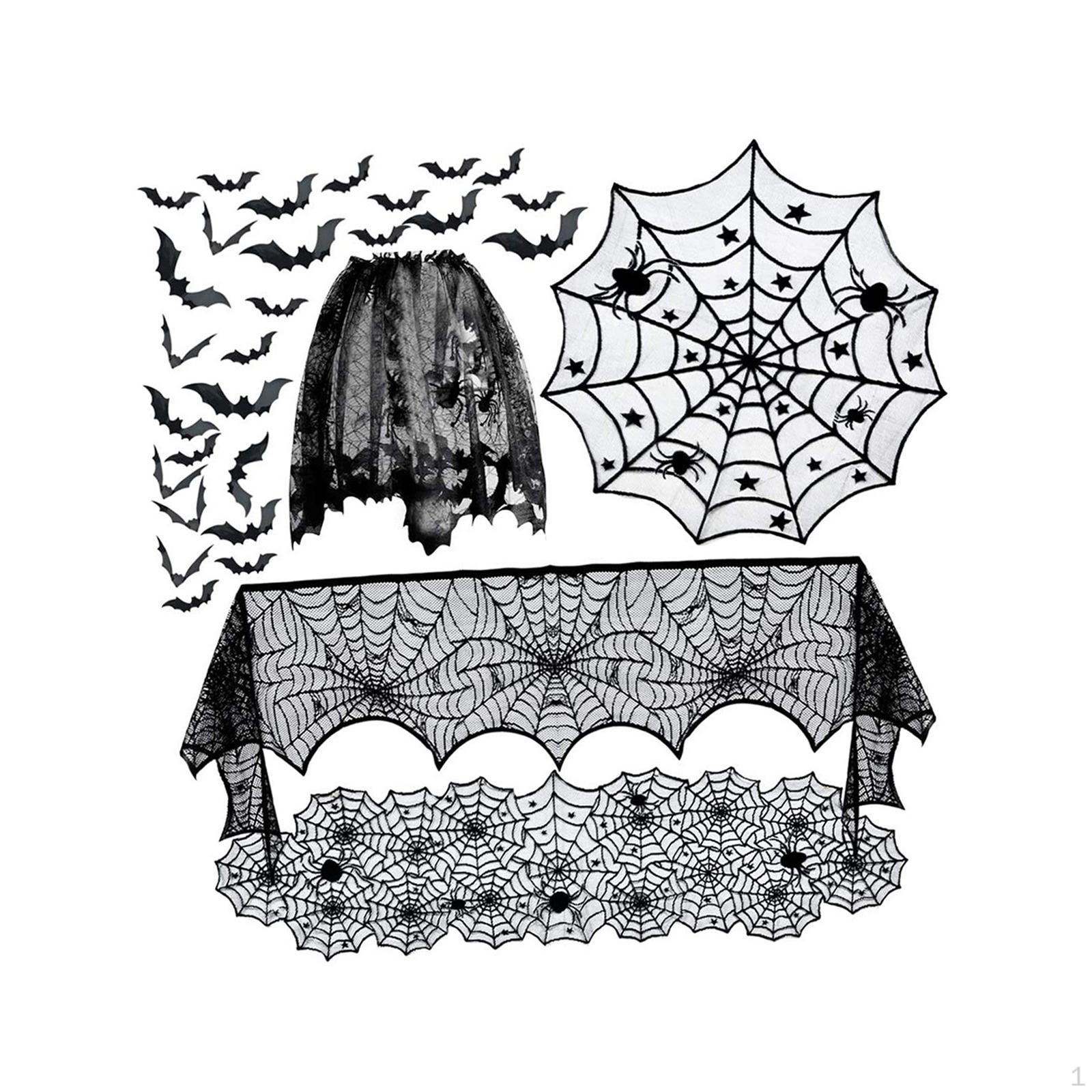 Halloween Decoration Set Table Runner Spider Web Fireplace Mantel Scarf Cloth for Shop Holiday
Halloween Decoration Set Table Runner Spider Web Fireplace Mantel Scarf Cloth for Shop Holiday